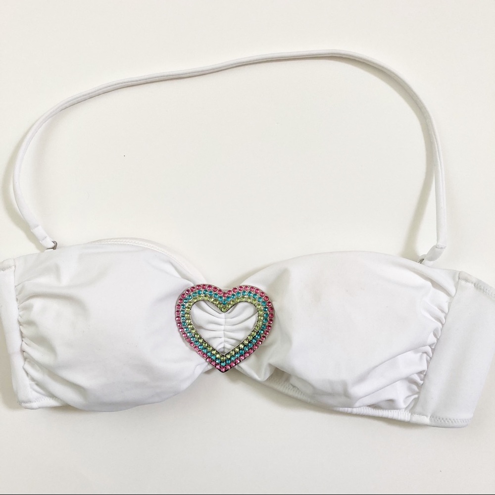 Victoria's Secret Rhinestone Heart Bikini Top